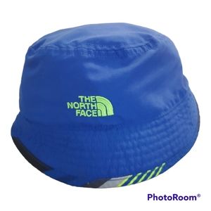 The North Face Sun Stash Green & Blue Reversible Bucket Hat Kids